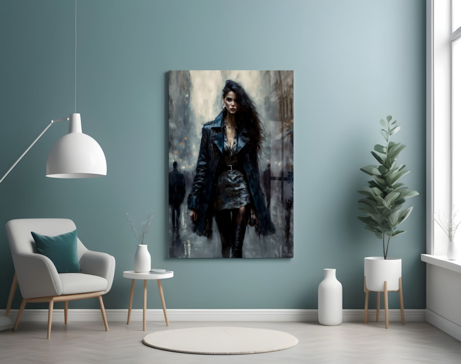 Walk Womanly Glass Wall Art || Designers Collection