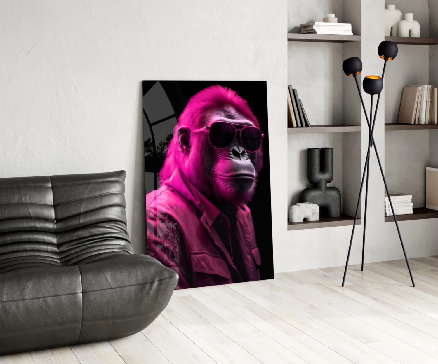 Hot Pink Aviator Shades Gorilla Glass Wall Art