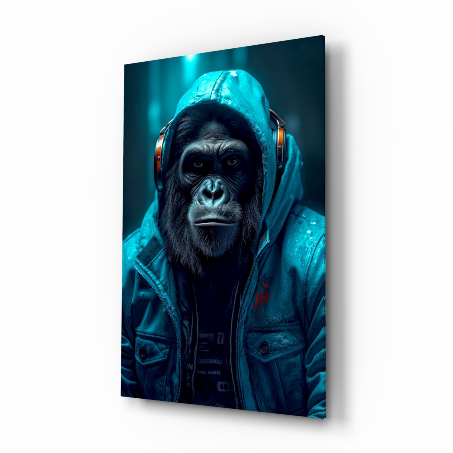 Music and the Ape Glass Wall Art || Designer Collection