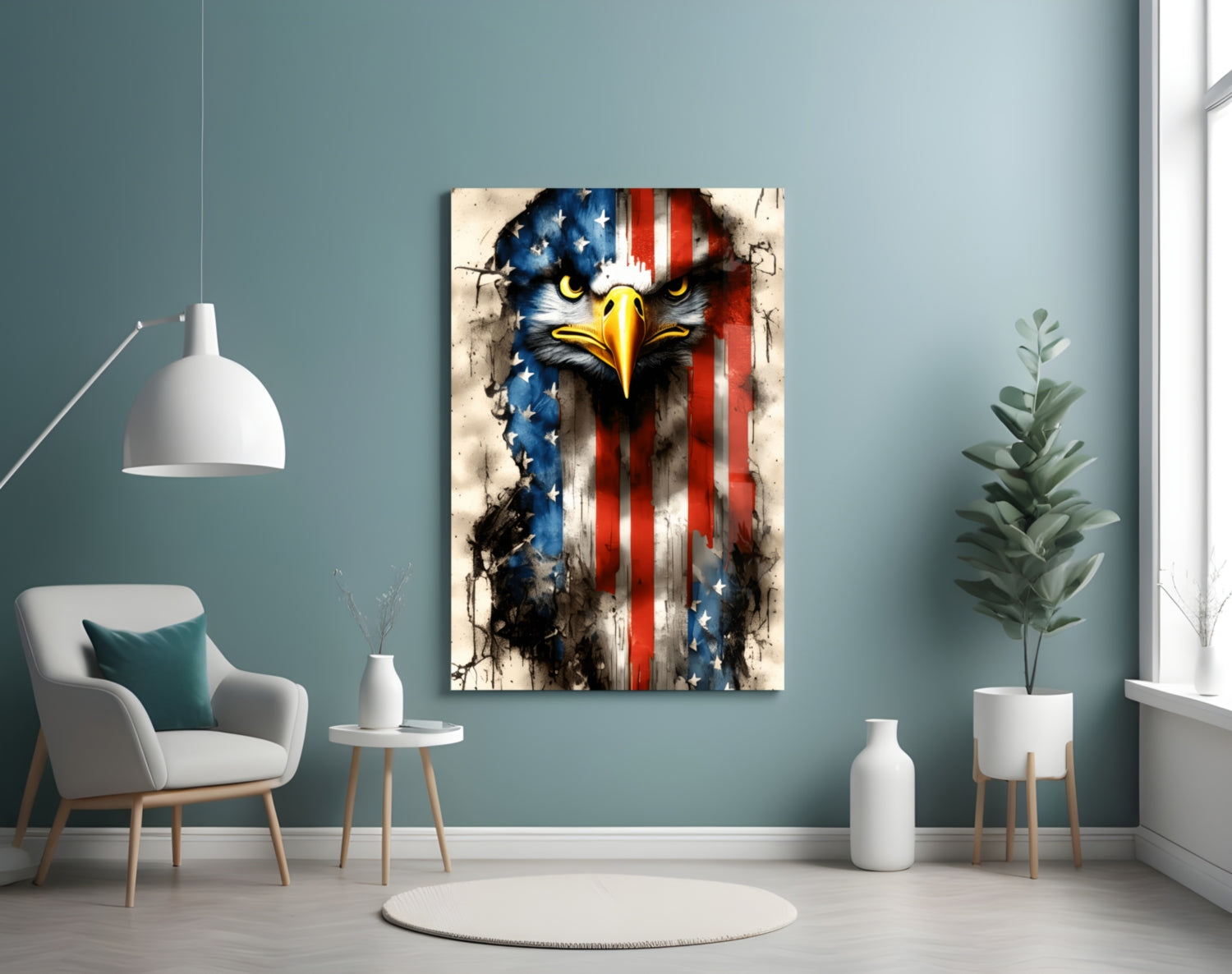 American Eagle Glass Wall Art || Designer Collection