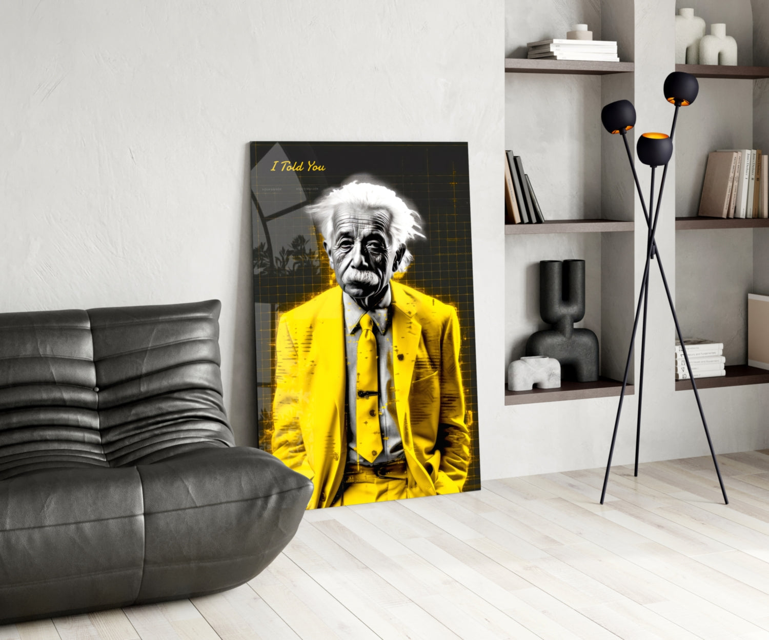 I Told You" - Genius Scientist Glass Wall Art || Designer Collection