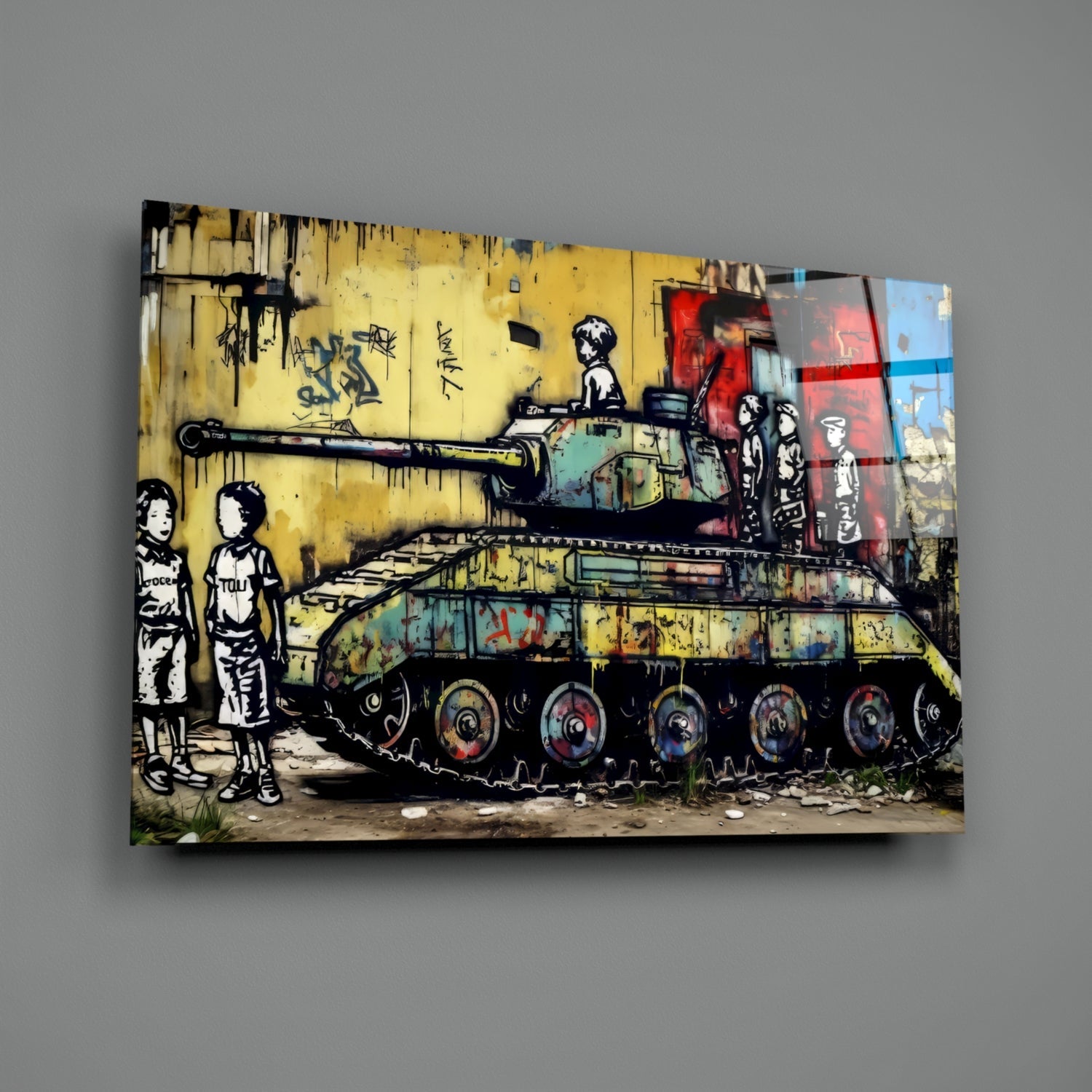 Children of War Glass Wall Art || Designer Collection