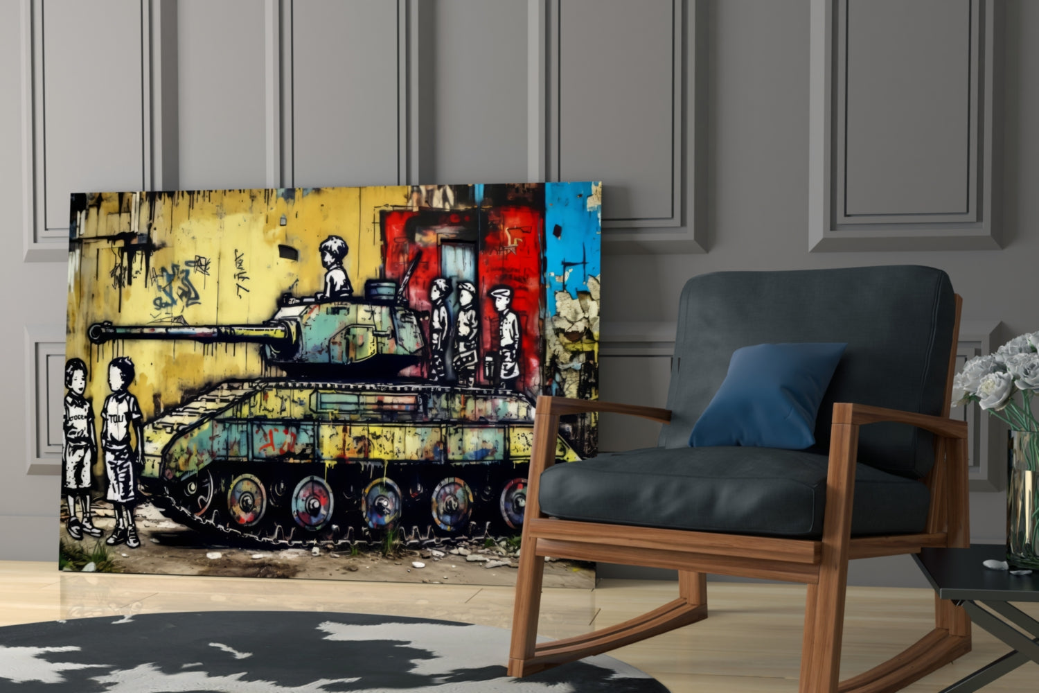 Children of War Glass Wall Art || Designer Collection