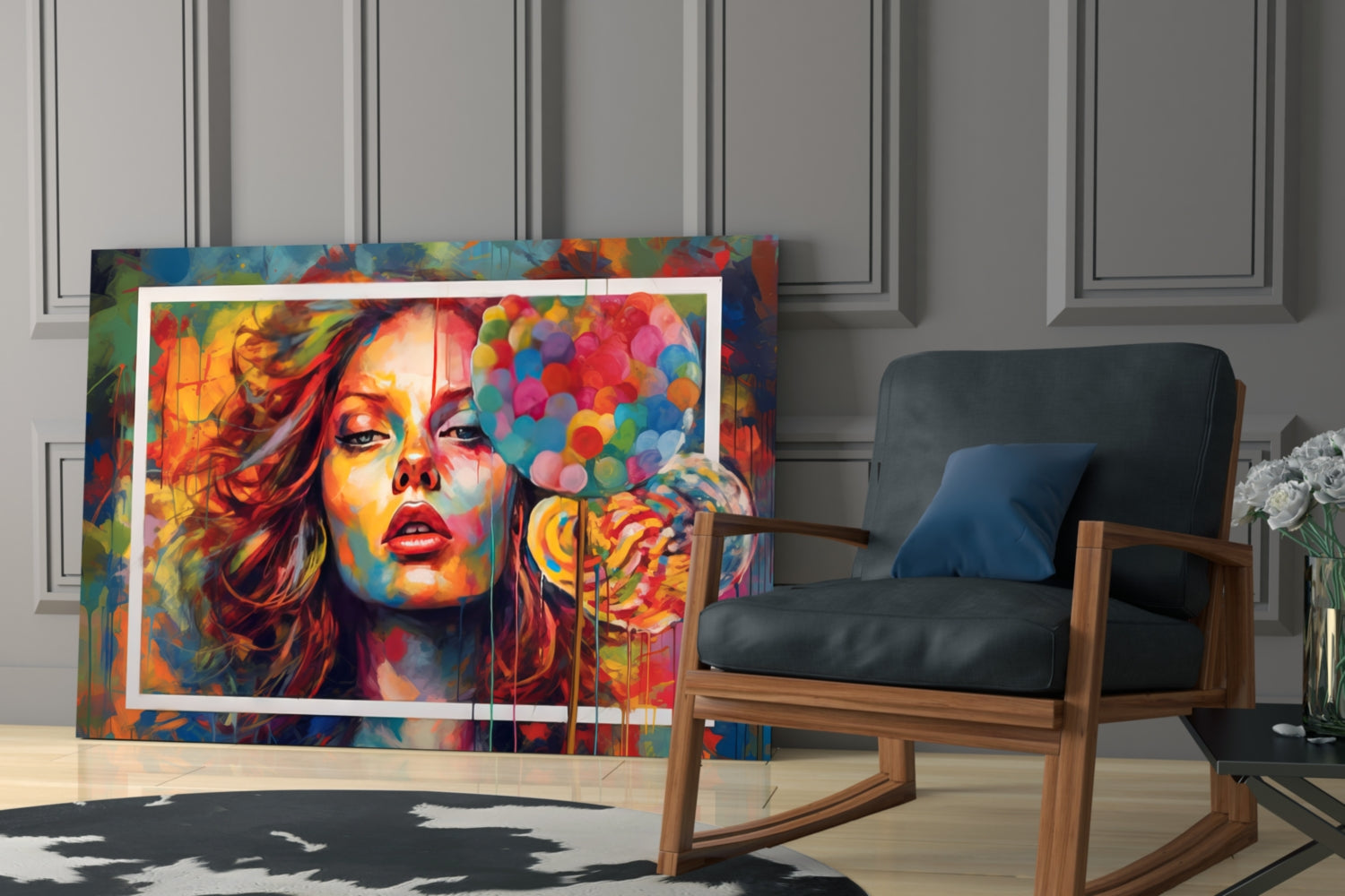 Orange Kiss Glass Wall Art || Designer Collection
