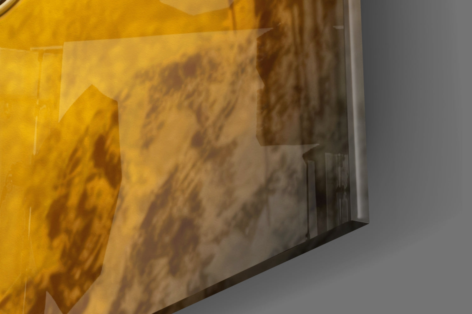Mustard Giraffe Yellow Shades Glass Wall Art