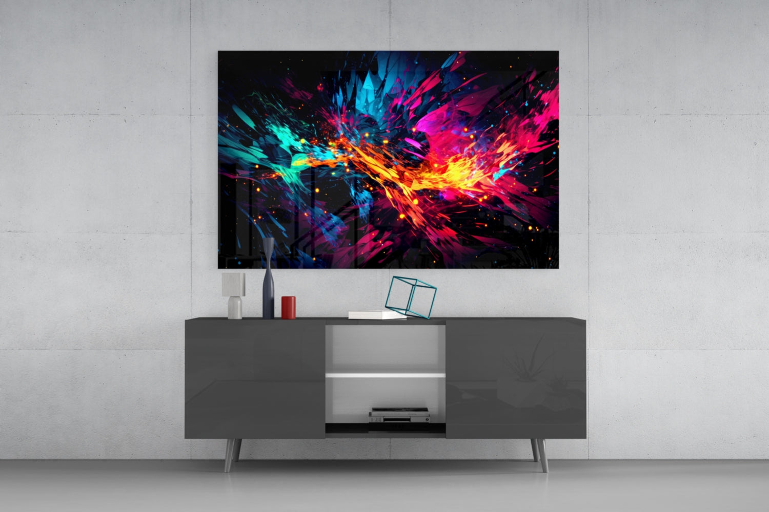 Color Bang Glass Wall Art || Designer Collection