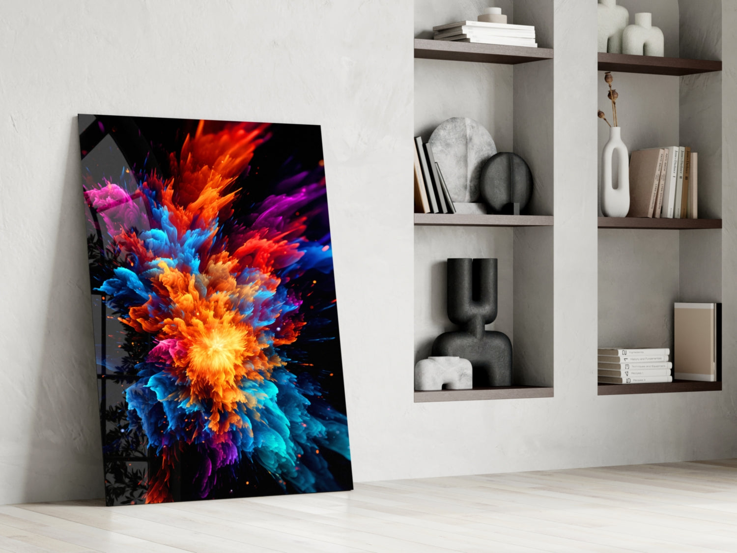 Color Flower Glass Wall Art || Designer Collection