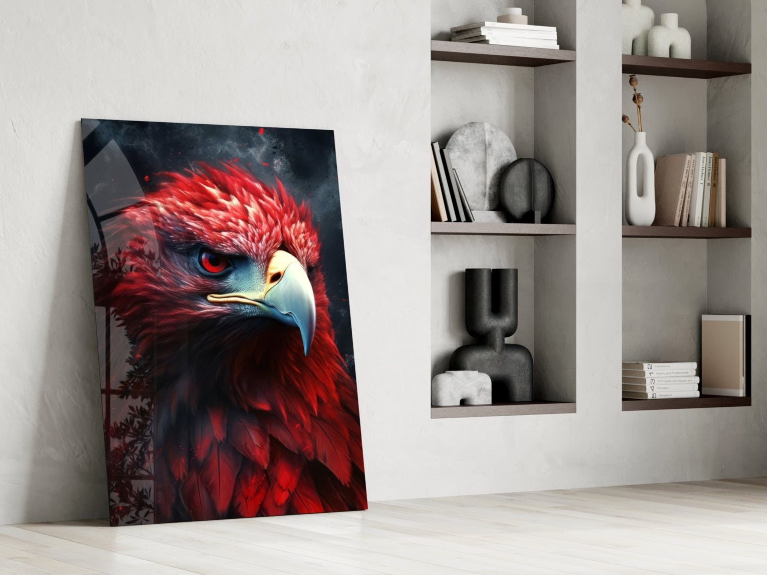 Red Eagle Glass Wall Art|| Designer&