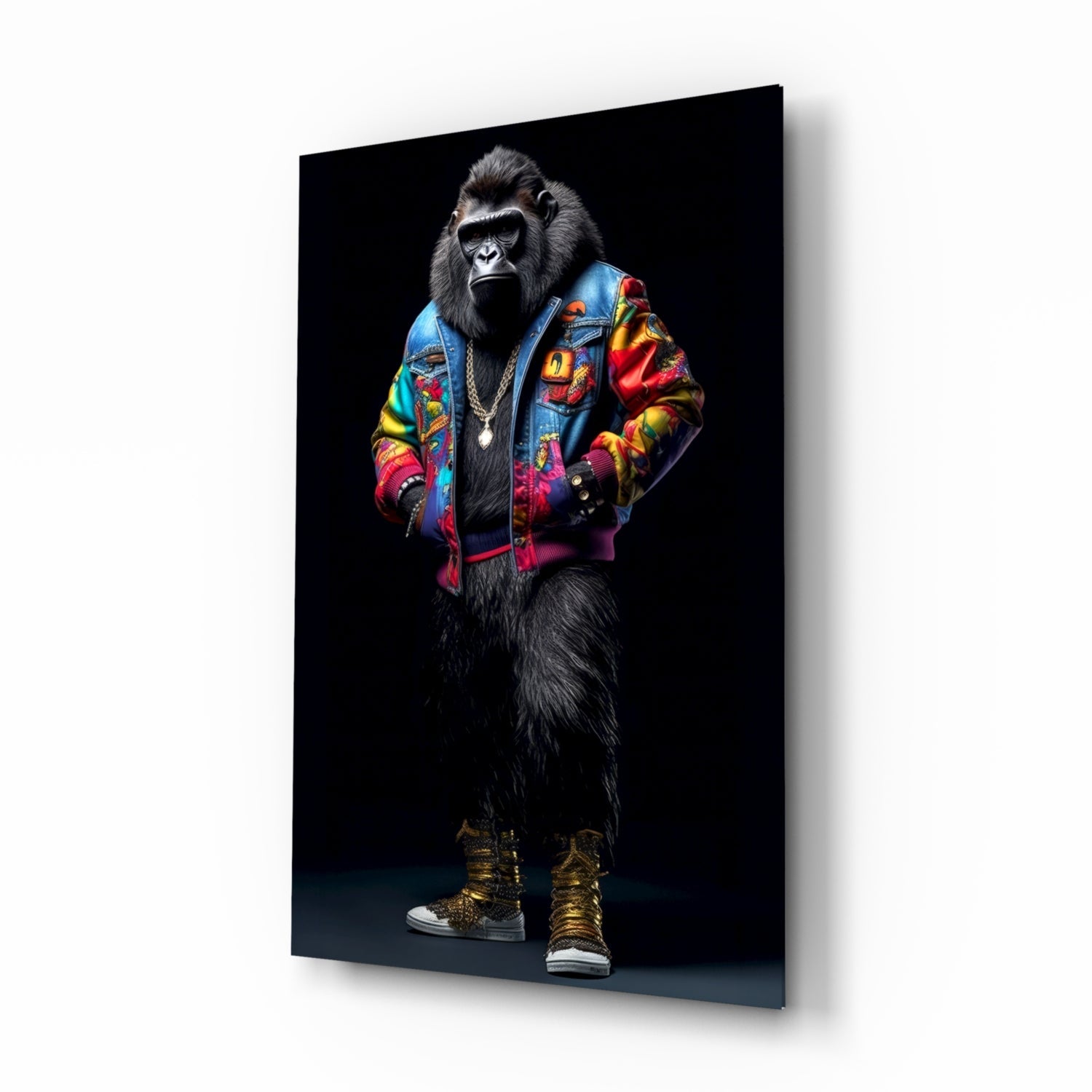 Gorilla Bro Glass Wall Art|| Designer&