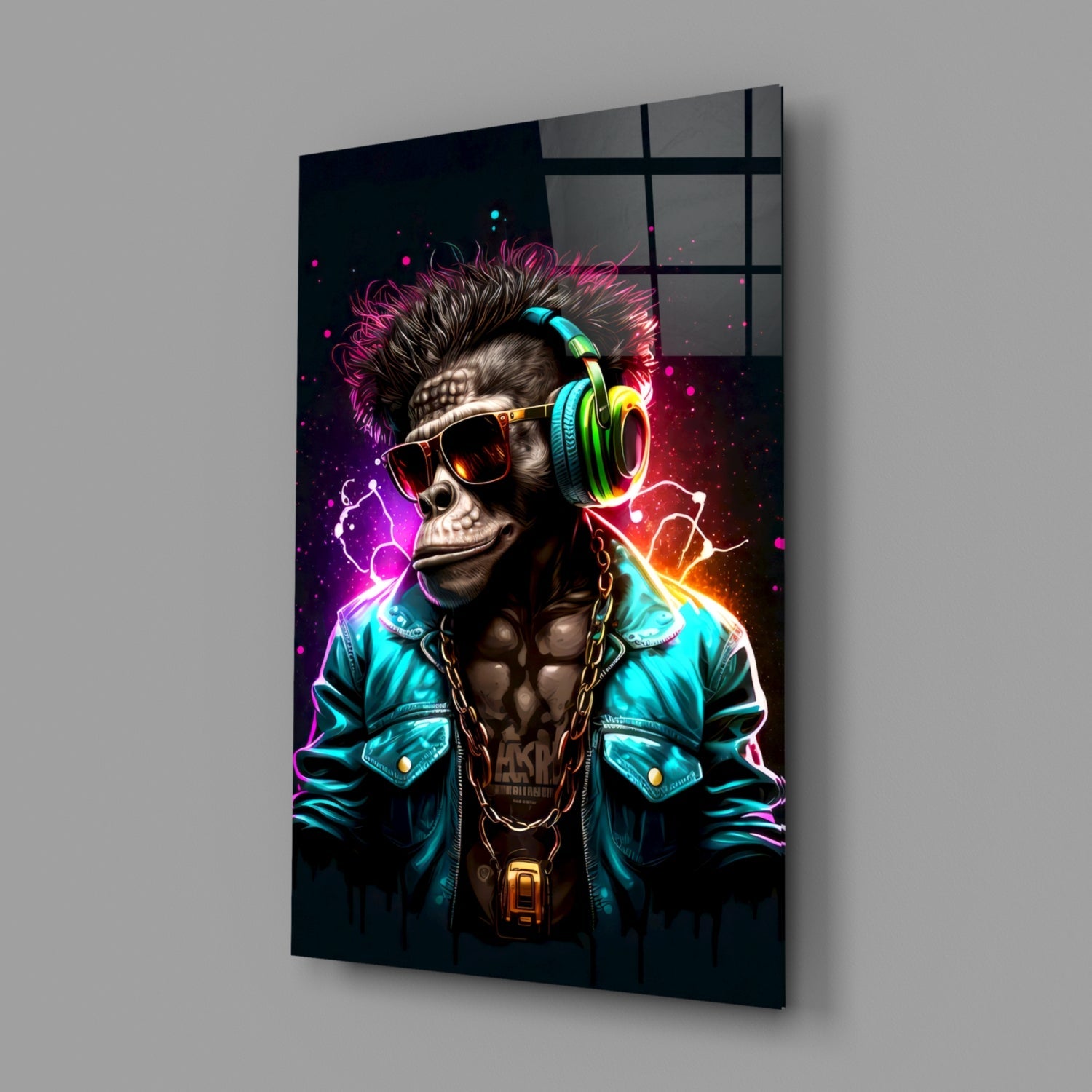 Feel the Music Glass Wall Art|| Designer&