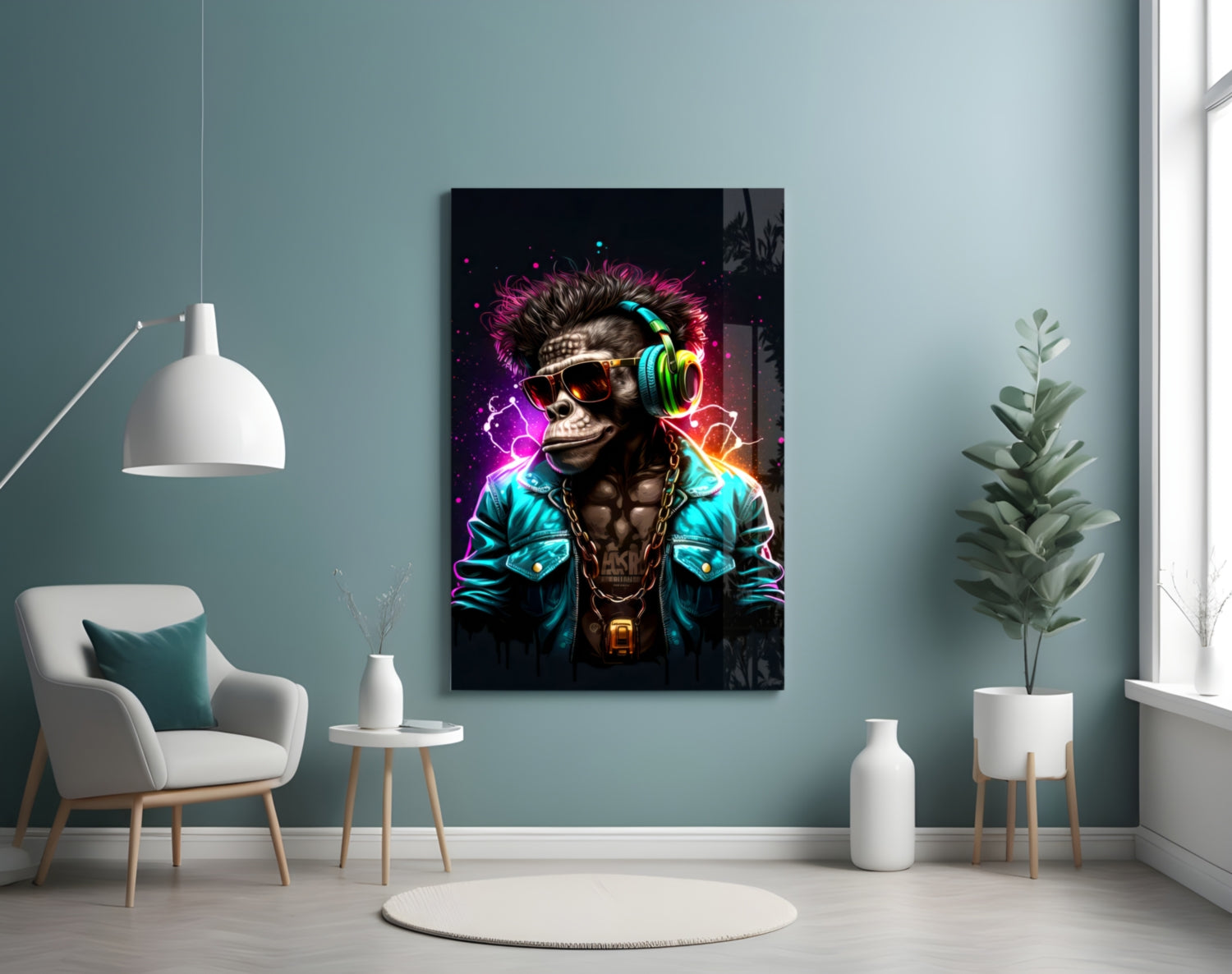 Feel the Music Glass Wall Art|| Designer&