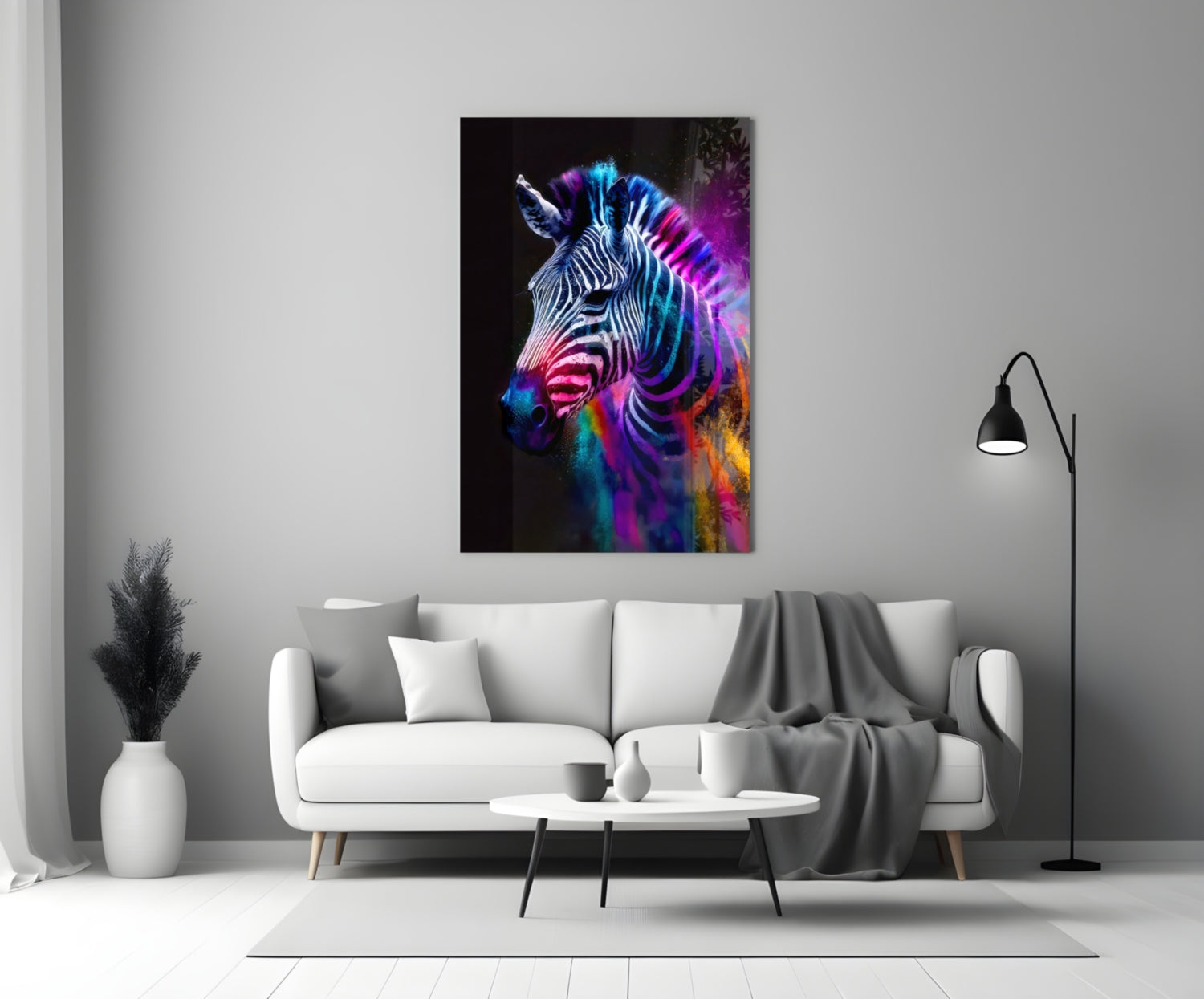 Zebra Glass Wall Art|| Designer&