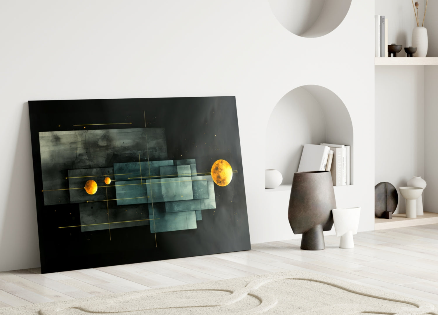 Planet Race Glass Wall Art|| Designer&