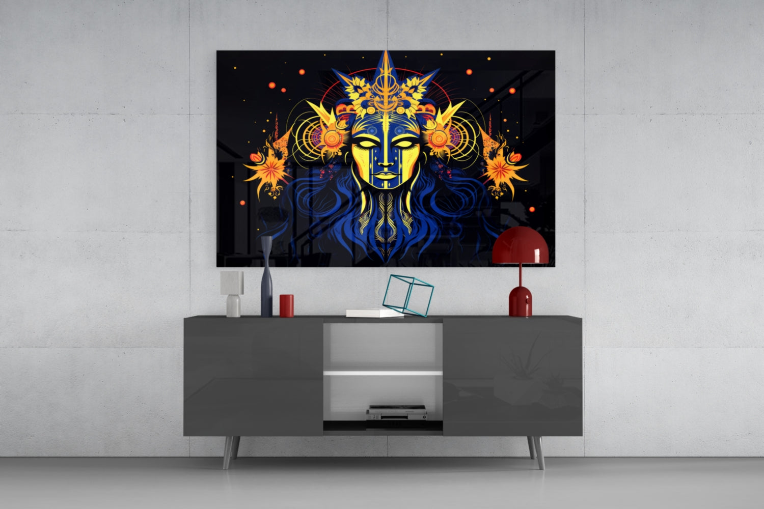 Astrologer Glass Wall Art|| Designer&