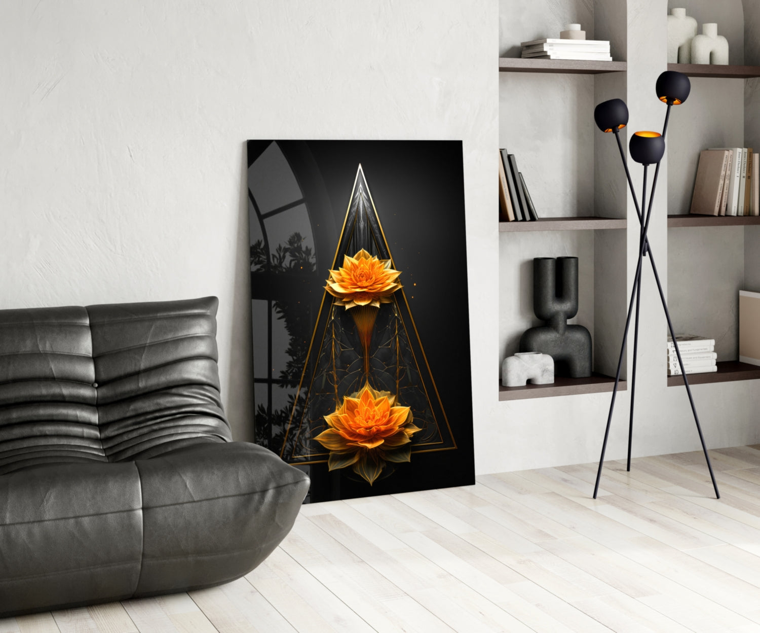 Lotus Glass Wall Art|| Designer&