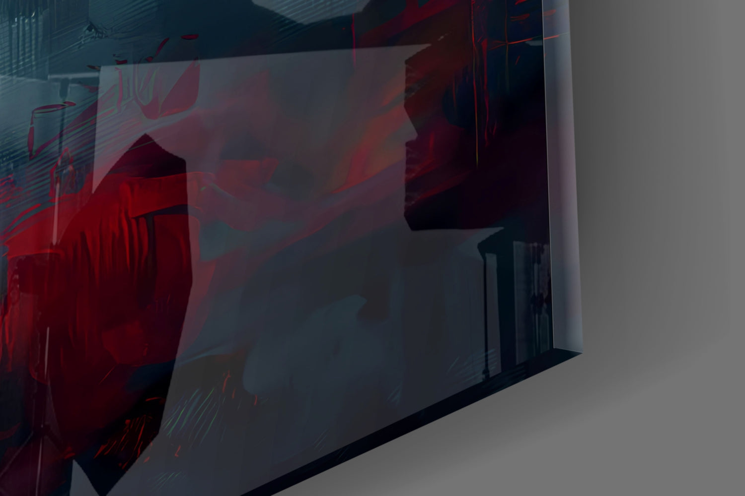 Dark Cross With Crimson Cloud Sunrise Glass Wall Art