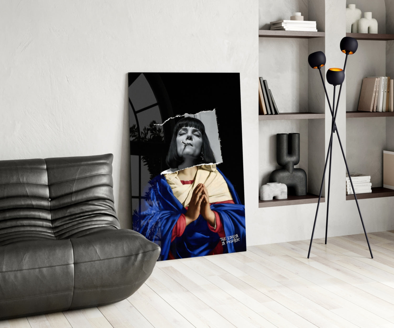 Contemporary Virgin Glass Wall Art || Designer Collection