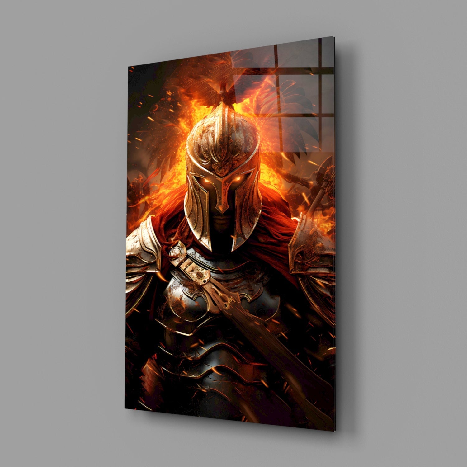 Warrior Glass Wall Art || Designer Collection