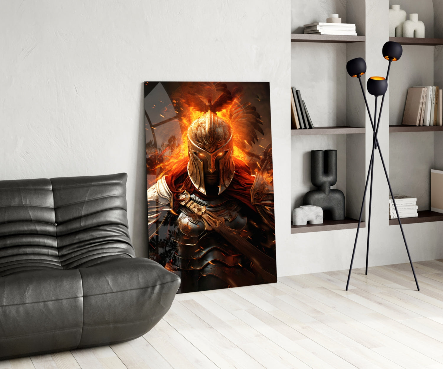 Warrior Glass Wall Art || Designer Collection