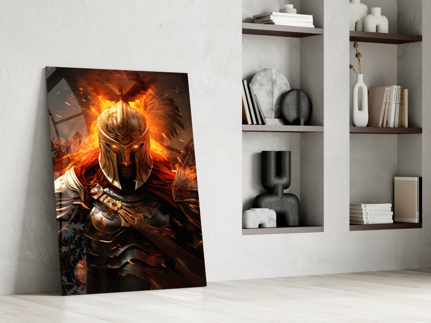 Warrior Glass Wall Art || Designer Collection
