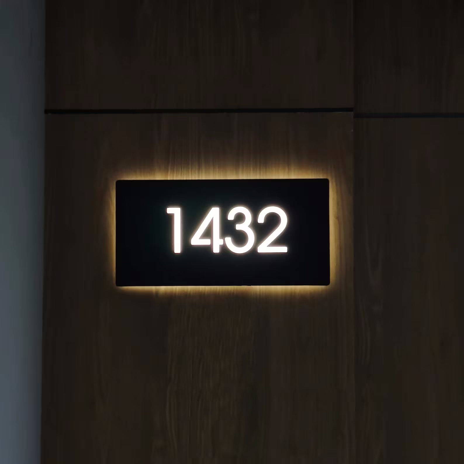 Metal Backlit Address Plaque – Custom LED House Address Sign