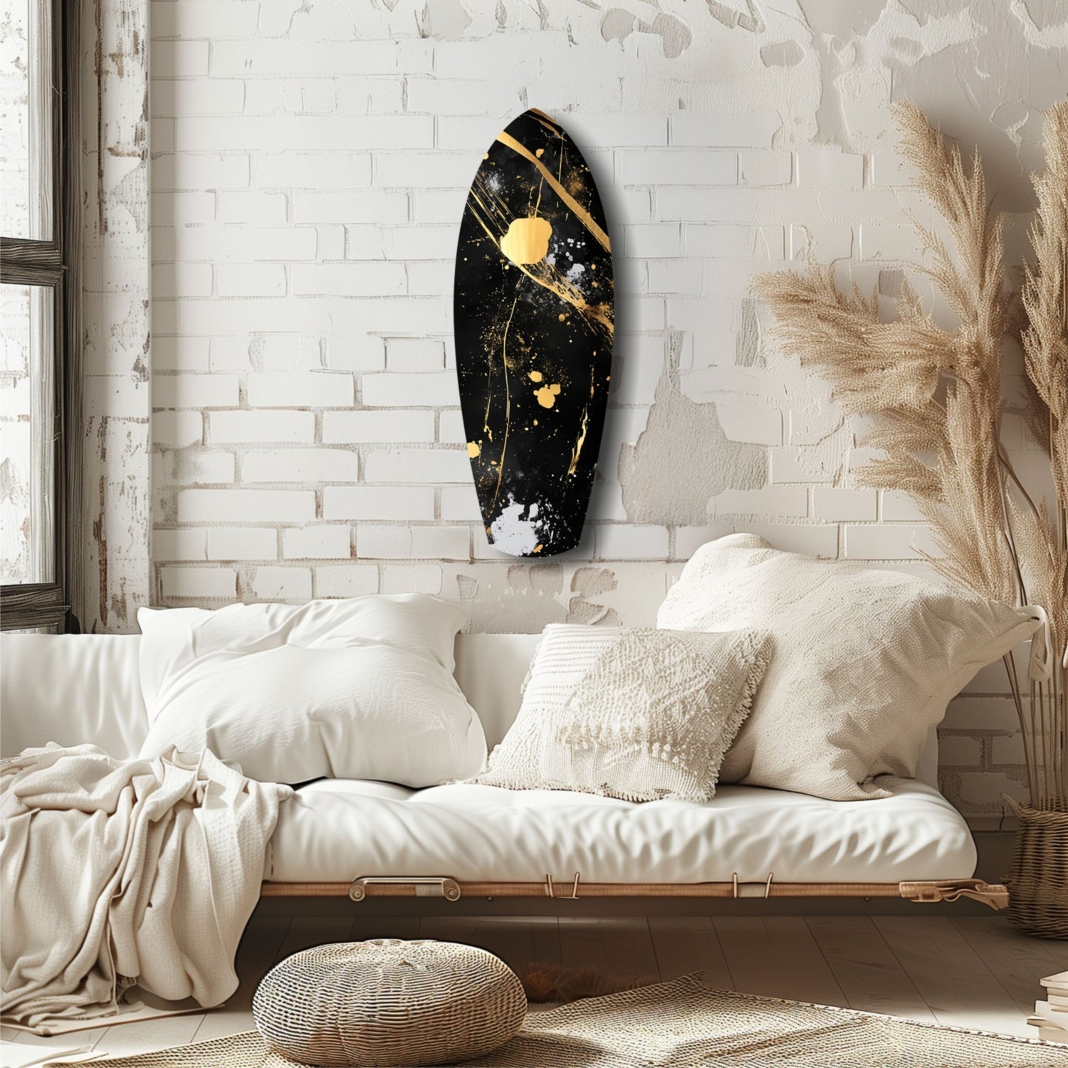 Golden Stained Glass Wall Art