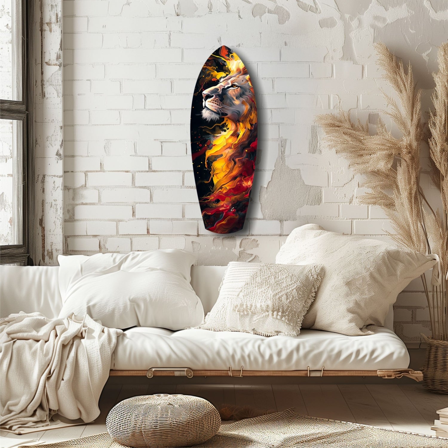 Lion Pride V4 Glass Wall Art