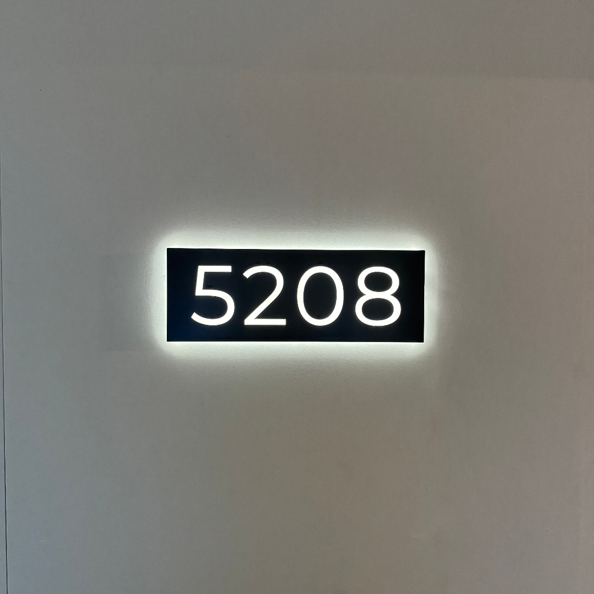 Metal Backlit Address Plaque – Custom LED House Address Sign
