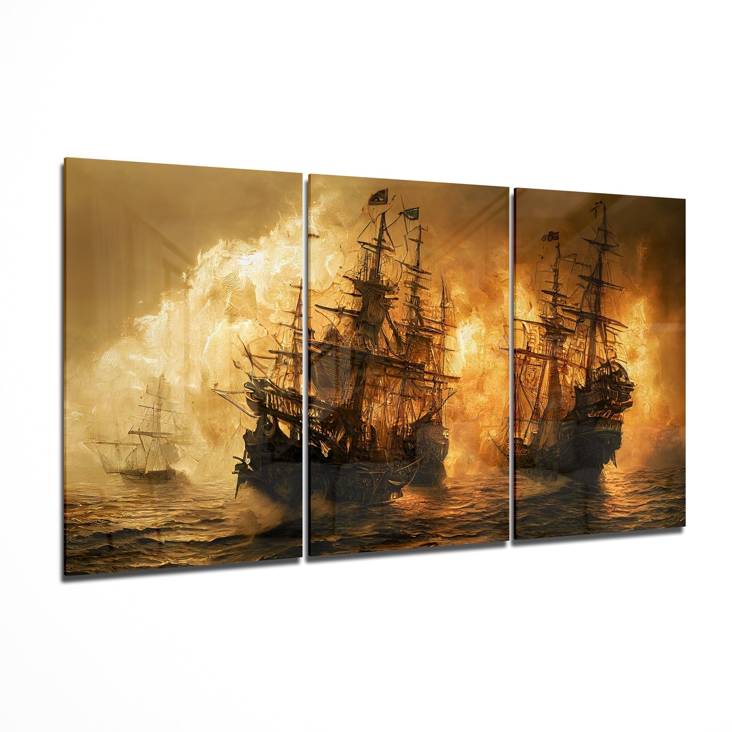 Red Storm Mega Glass Wall Art