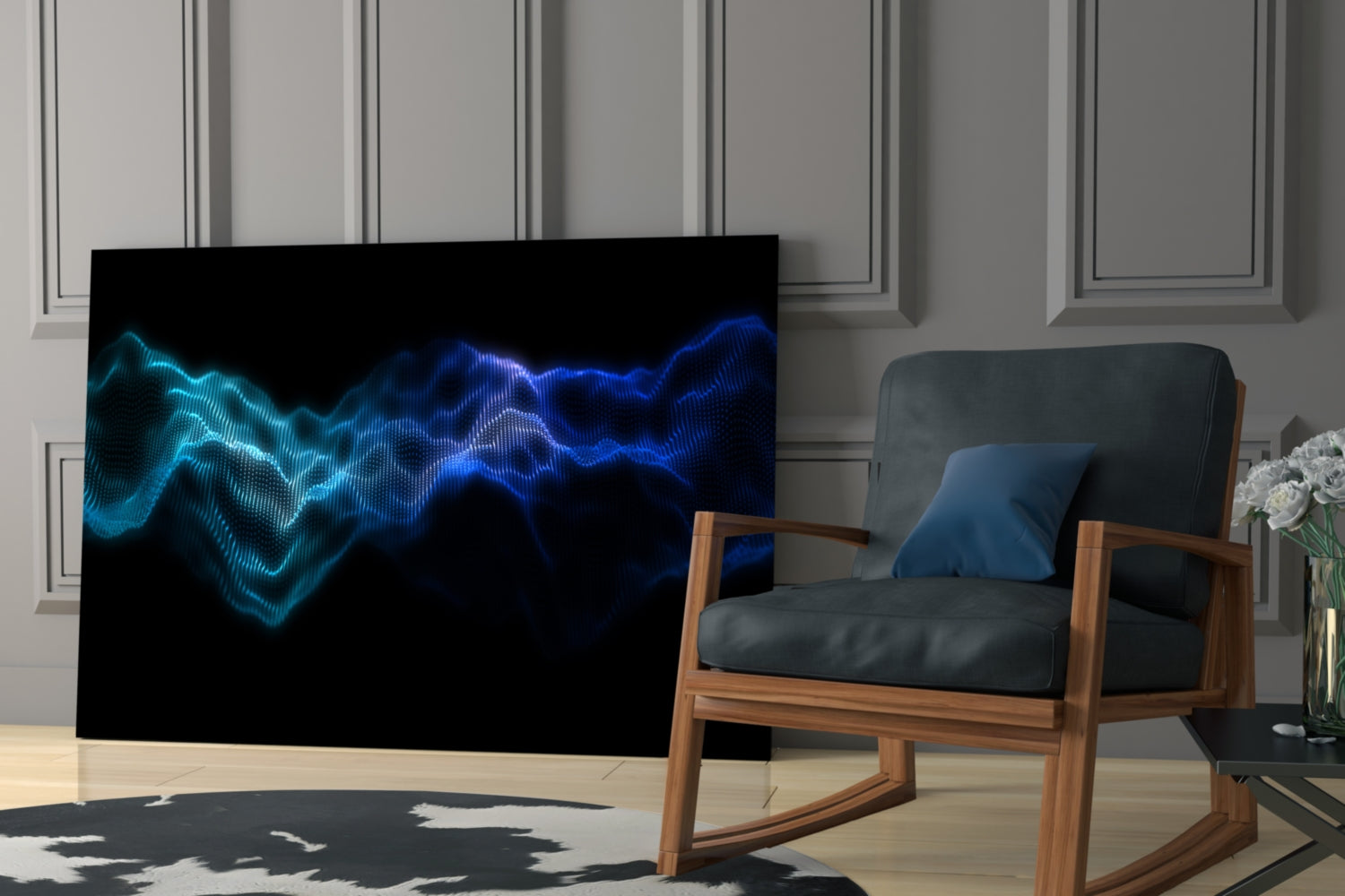 Rhythmic Fog Glass Wall Art
