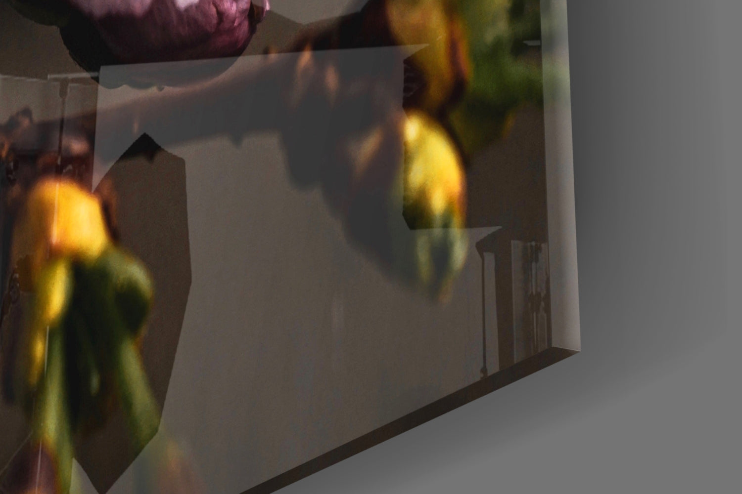 Dewdrop Pink Cherry Blossoms Glass Wall Art