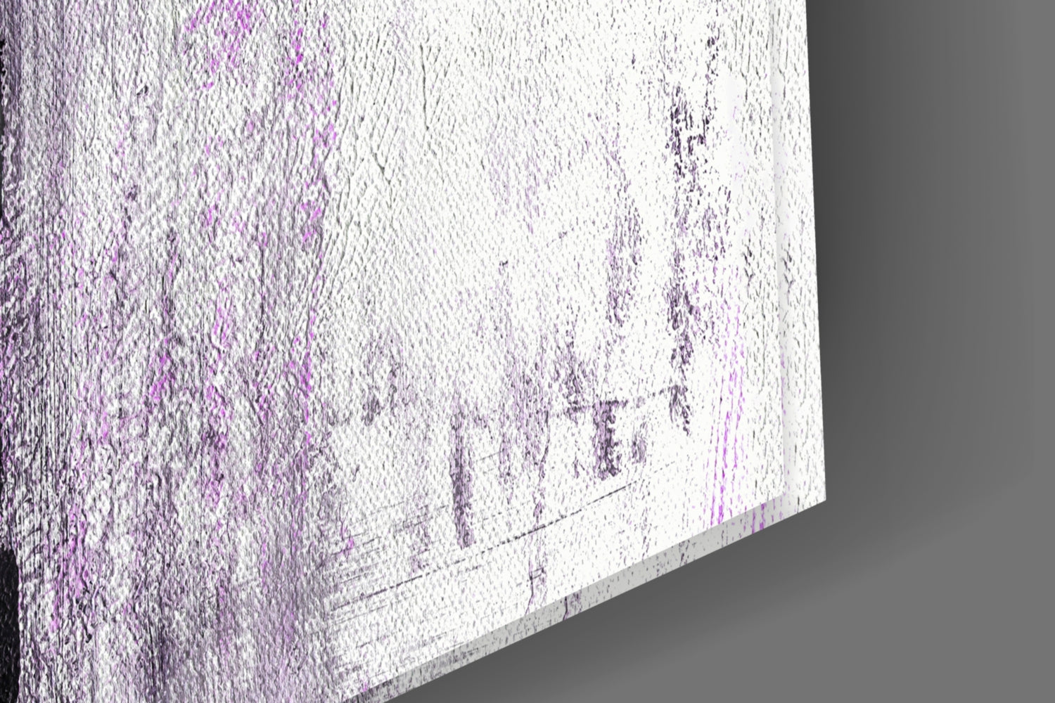 Magenta Stripe Gray Texture Glass Wall Art