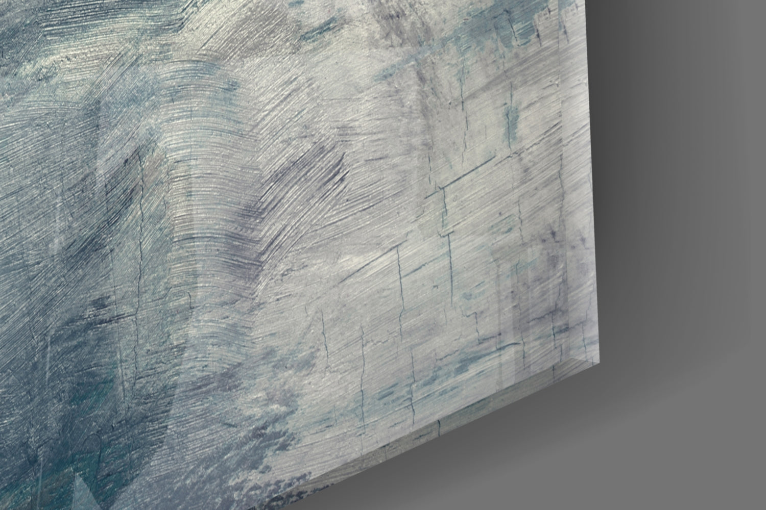 Misty Blue Gray Seascape Glass Wall Art