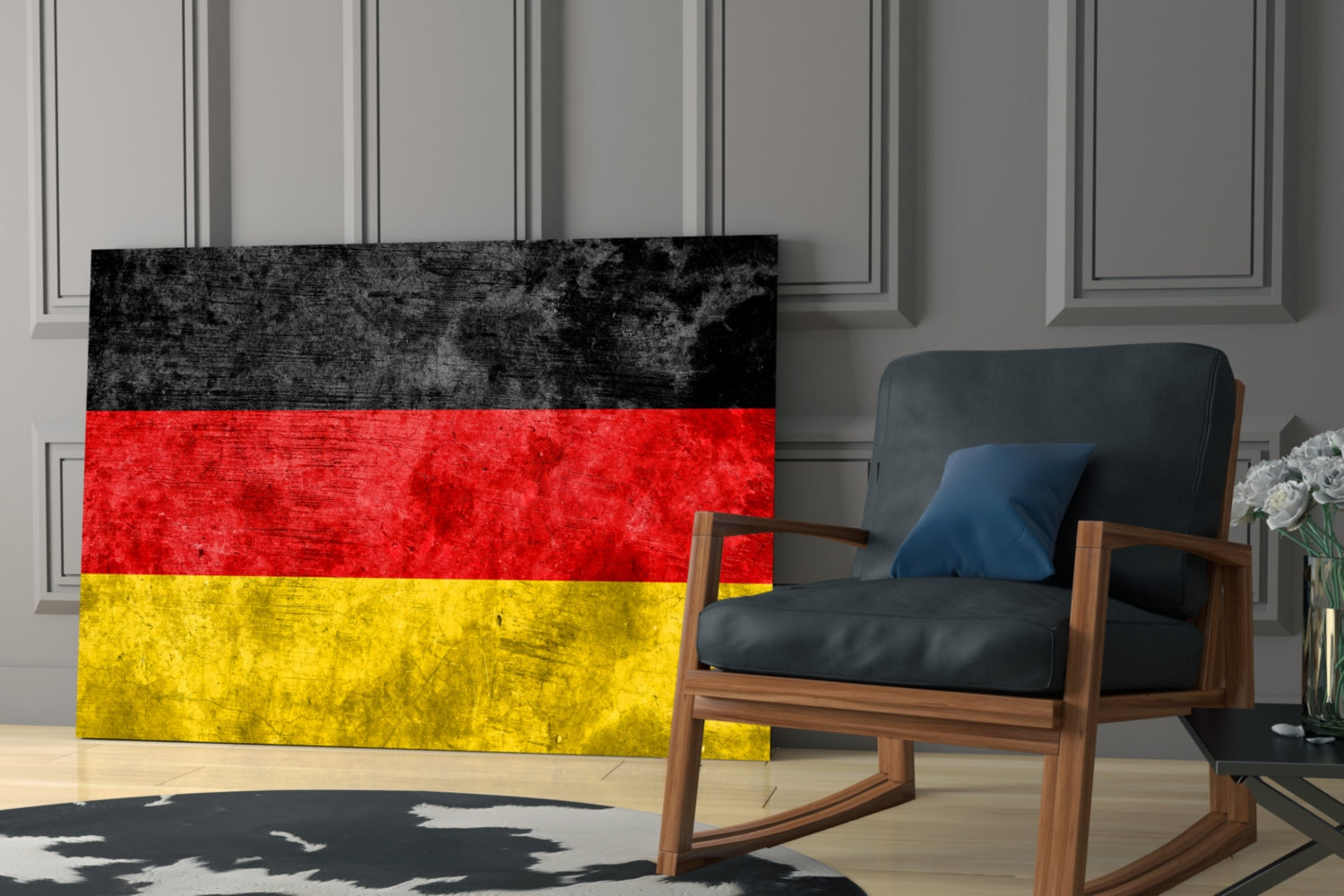 German Flag Glass Wall Art