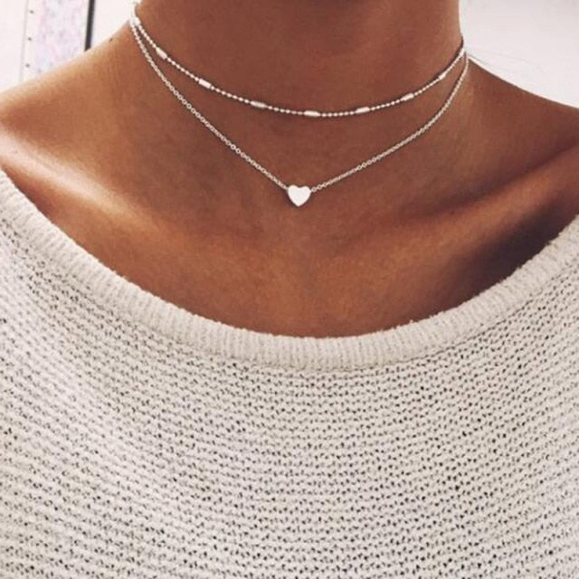 29 stylish Gold necklace on neck Gold chain Women&