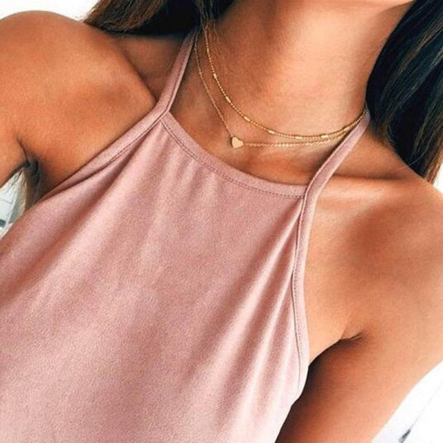 29 stylish Gold necklace on neck Gold chain Women&