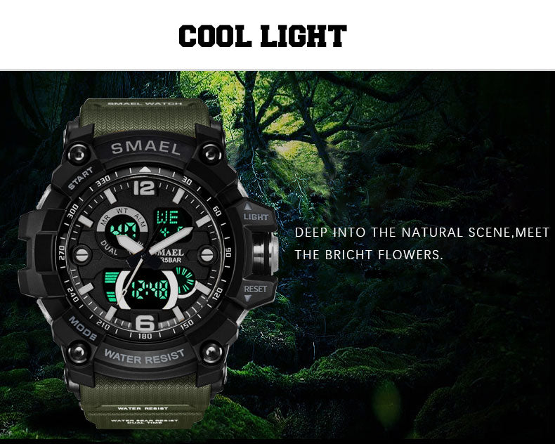 Military Watch 50m Waterproof Wristwatch LED Quartz Clock Male Digital Sports Watches Men&