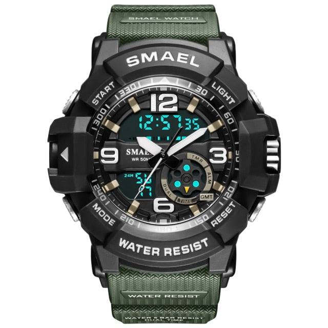 Military Watch 50m Waterproof Wristwatch LED Quartz Clock Male Digital Sports Watches Men&