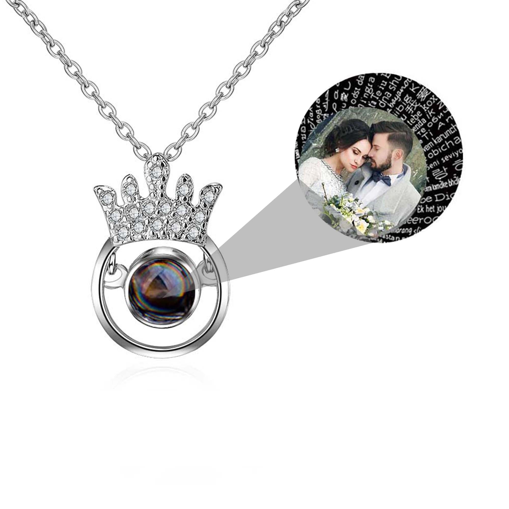 Round Crown Projection Necklace Pendant