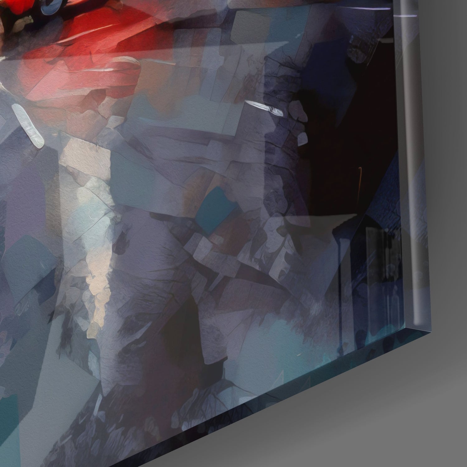 Blue Dome Rainy Boulevard Spain Glass Wall Art