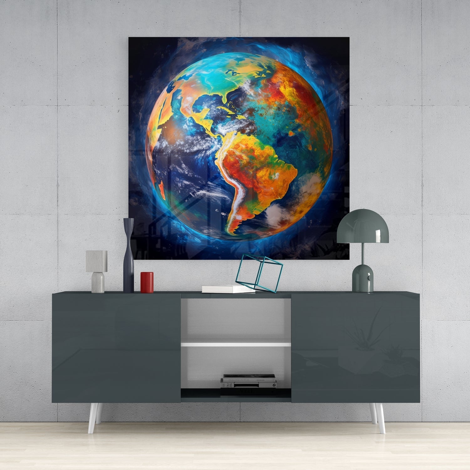 Earth Glass Wall Art|| Designer&