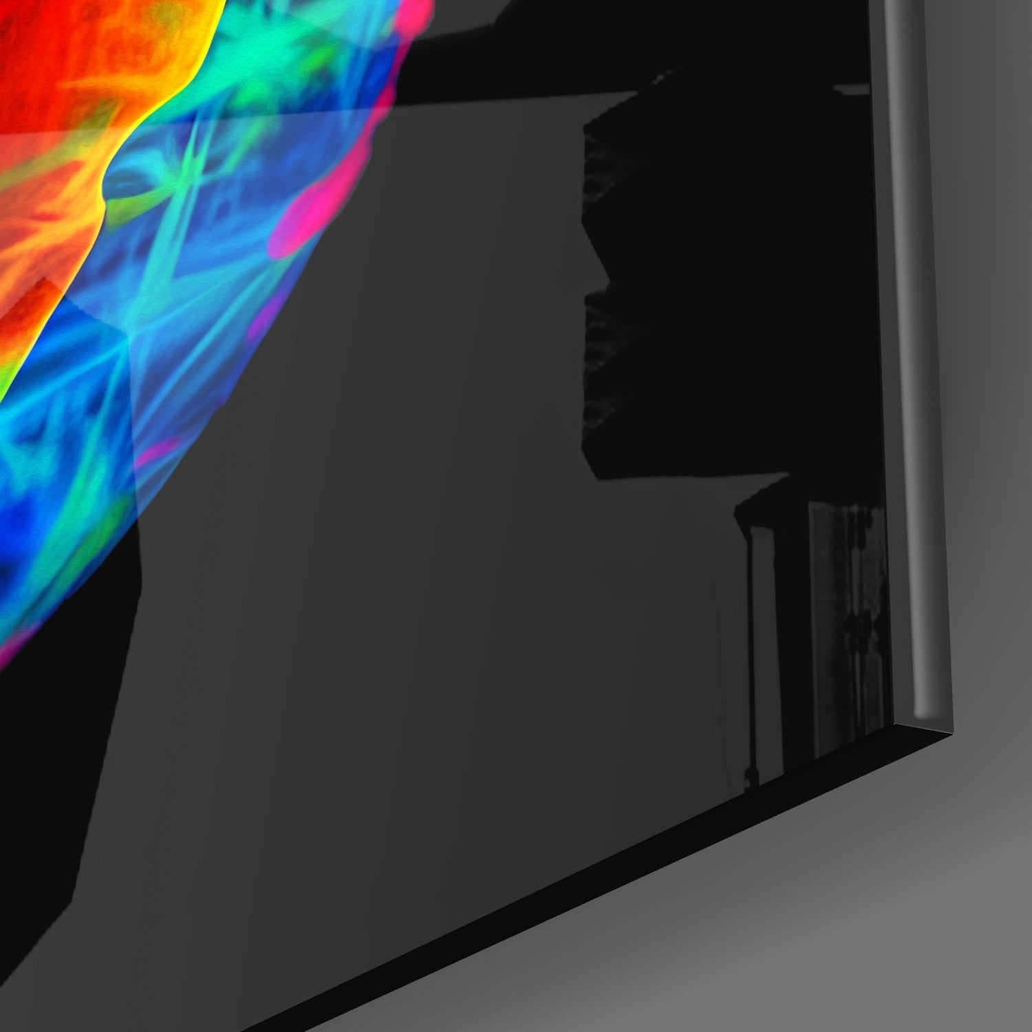 Neon Earth Glass Wall Art|| Designer&