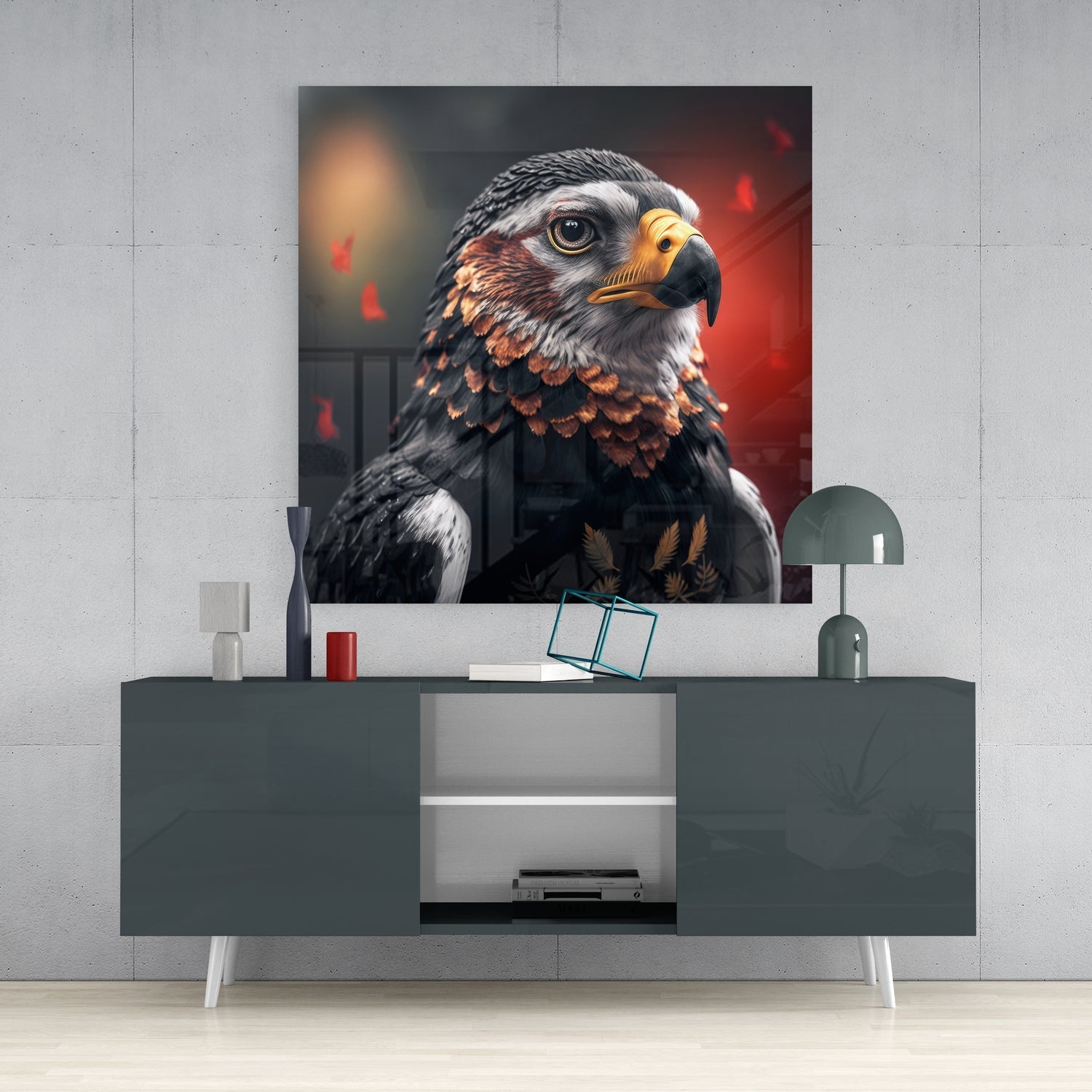 Eagle Glass Wall Art|| Designer&