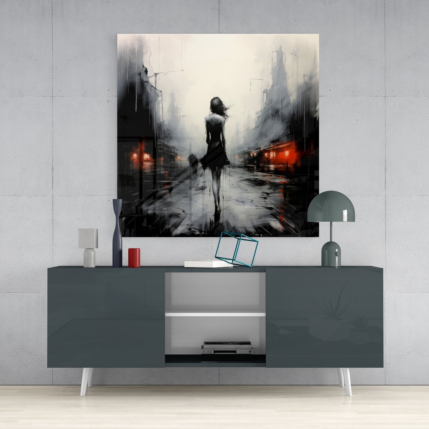 Alone Glass Wall Art|| Designer&