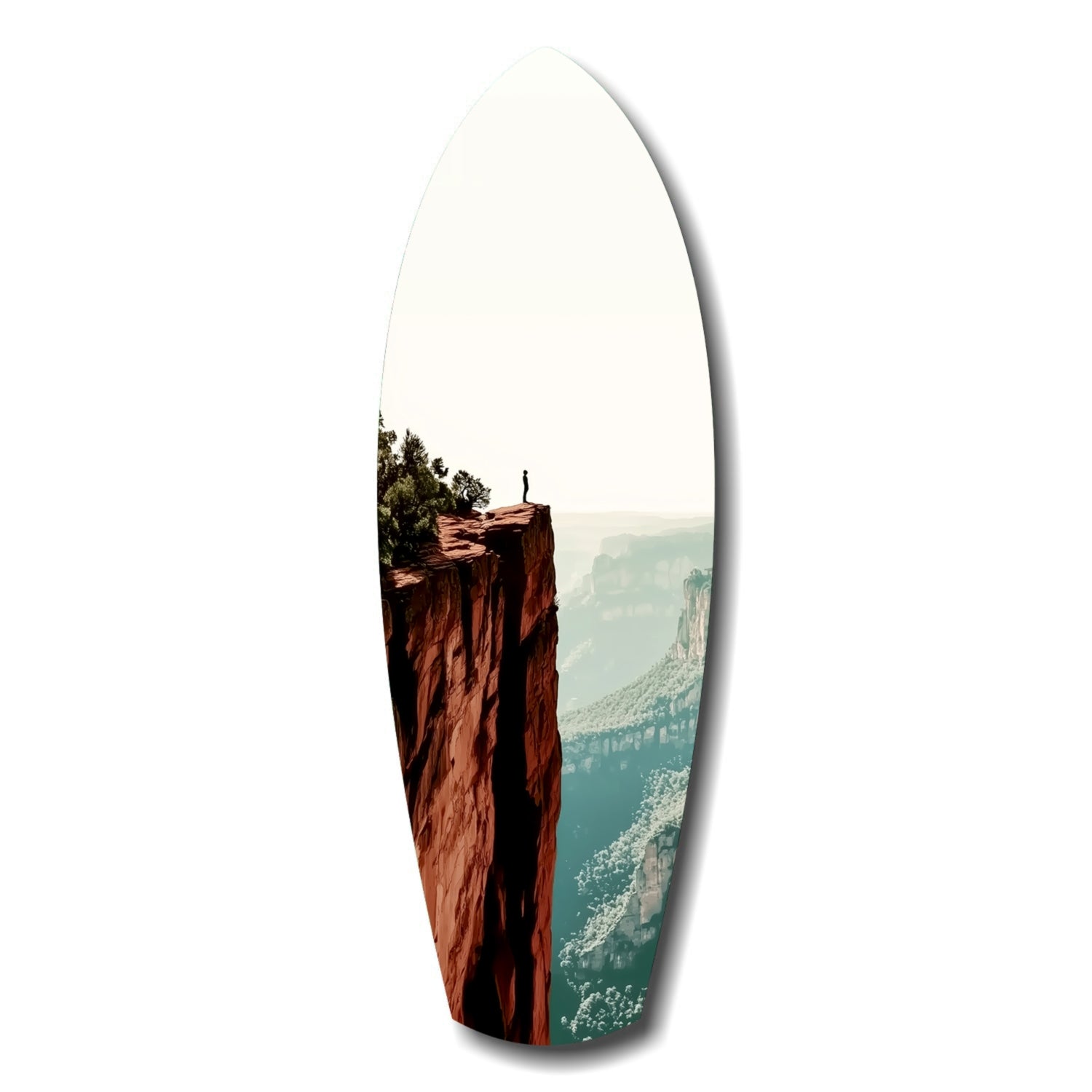Red Rock Canyon Lone Hiker Glass Wall Art