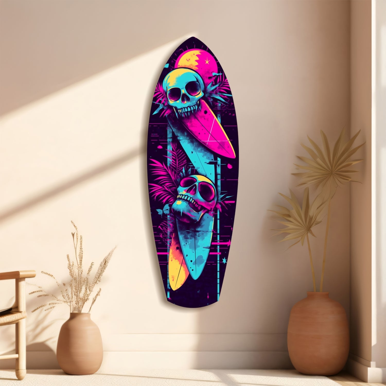 Addicted to Surfing Glass Wall Art