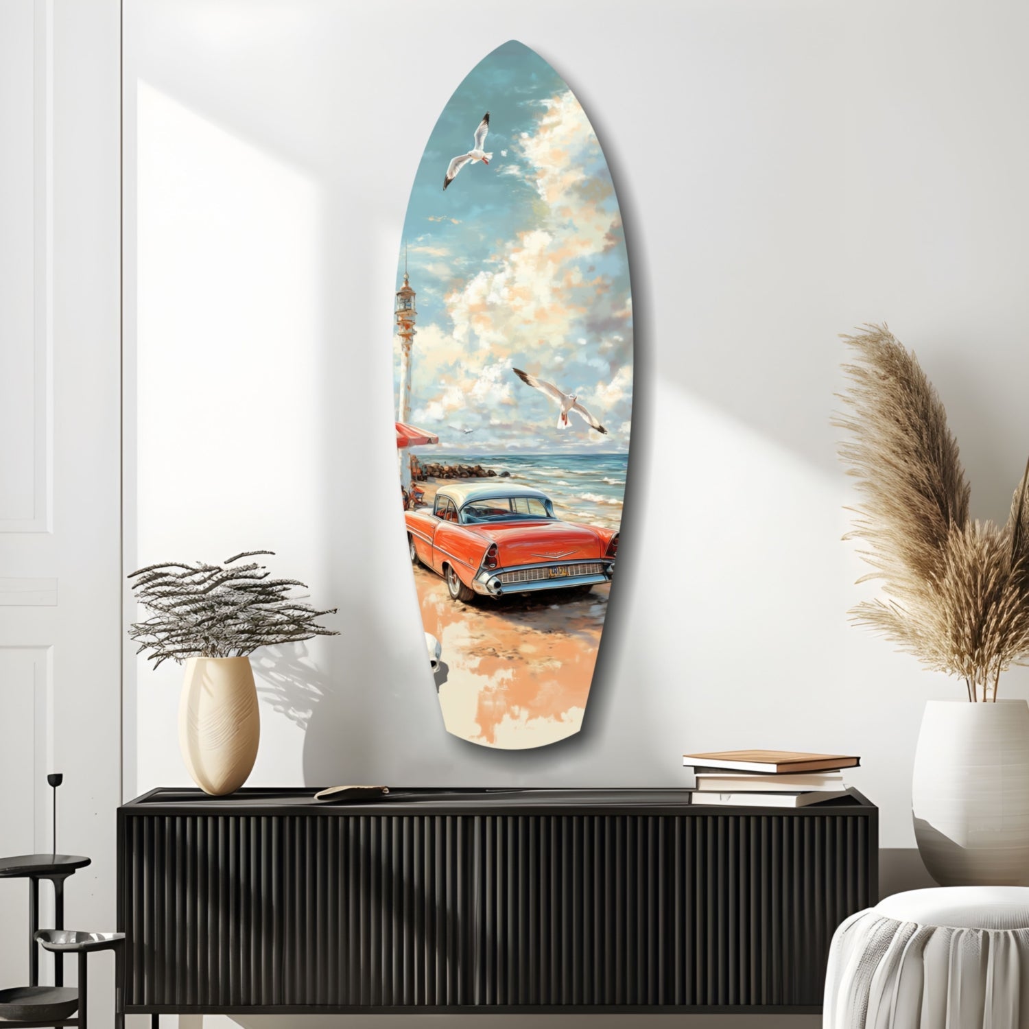Timeless by the Sea Glass Wall Art