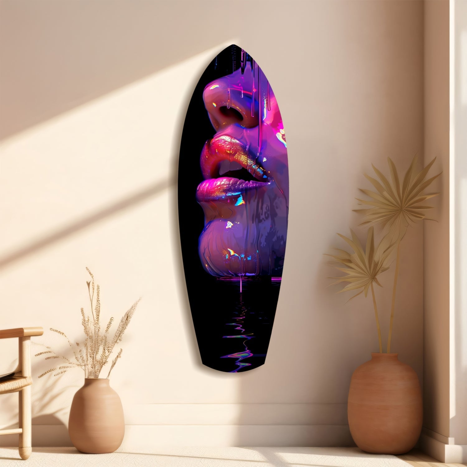 Colorful Lips V9 Glass Wall Art