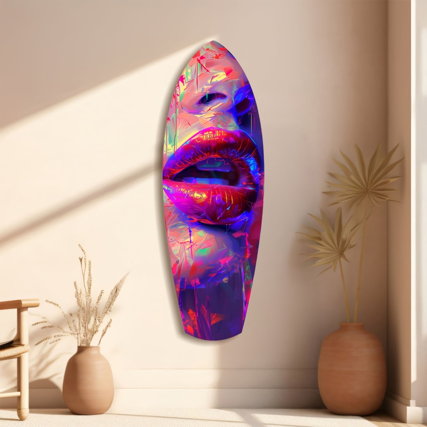 Colorful Lips V17 Glass Wall Art