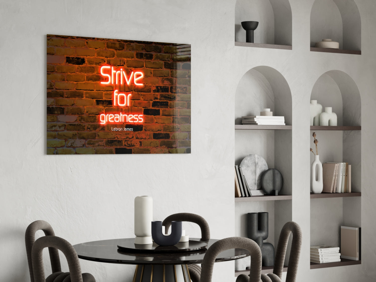 Words of a Basketball Champion Glass Wall Art